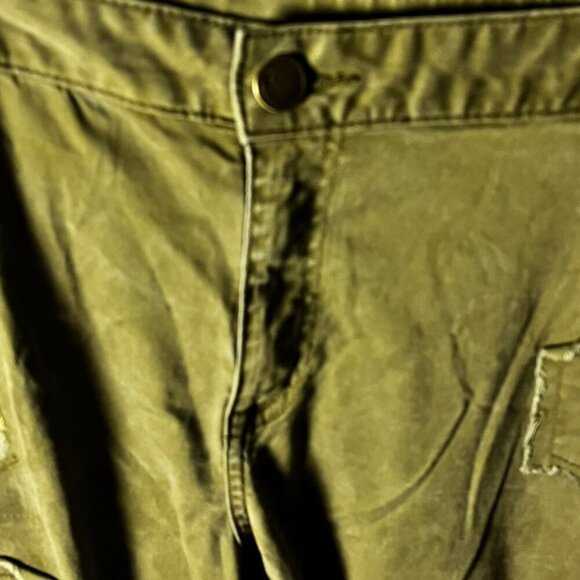 Lane Bryant Women's Size 24 Green Jeans With Distressed Patchwork Design - Picture 7 of 12